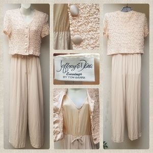 VTG 80s Champagne Evening Suit